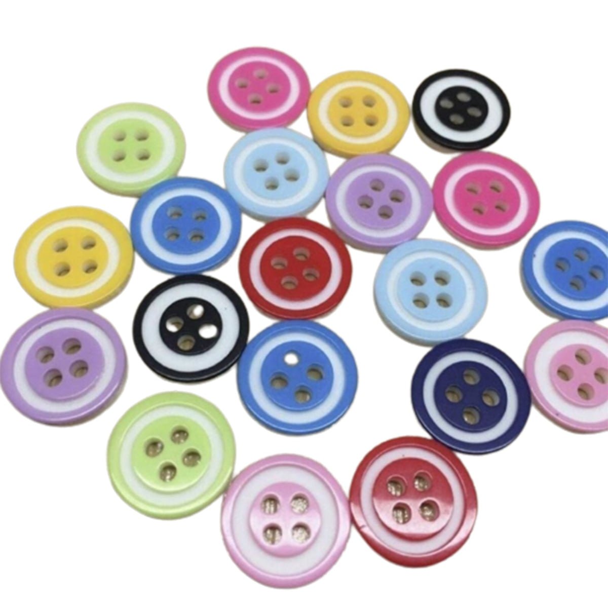 300pcs 12.5mm 4 Hole Buttons Mixed Colour Children's Clothing Sewing - - Asia Sell