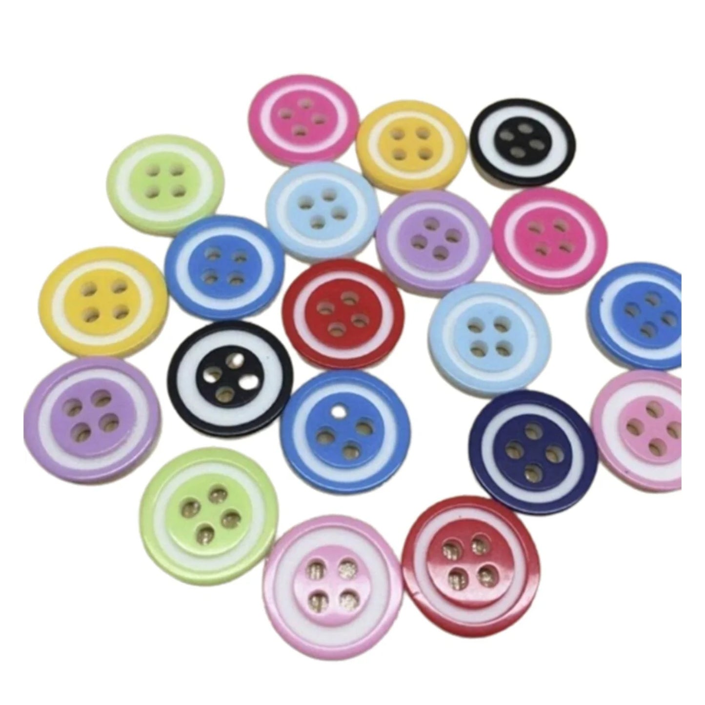 300pcs 12.5mm 4 Hole Buttons Mixed Colour Children's Clothing Sewing - - Asia Sell