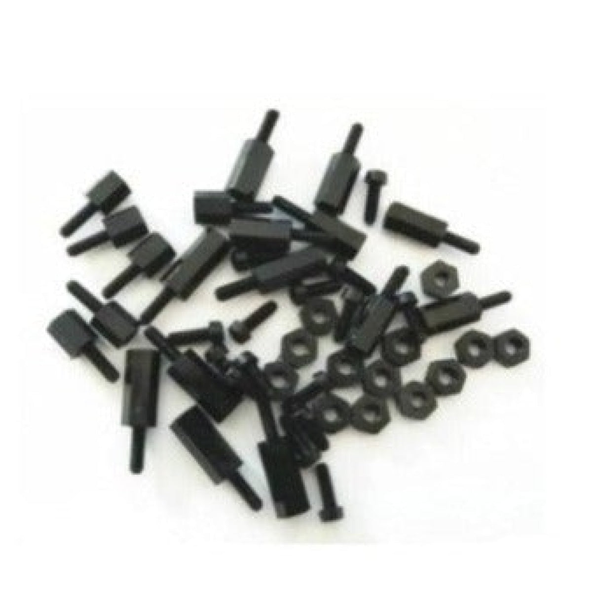 300pcs M3 Kit Black Nylon Hex Standoff Spacer Screw Nut 6mm-12mm 3mm Plastic Tool - - Asia Sell