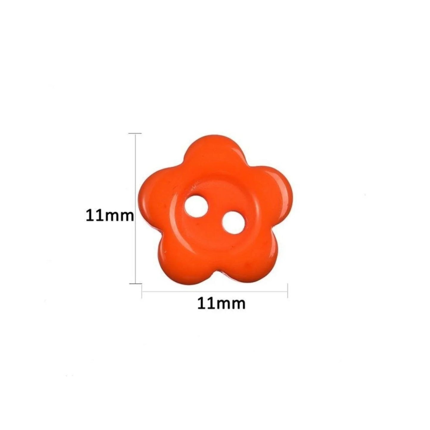 300pcs Multicolour Flower Shape Resin Buttons 11mm 2 Hole for Clothes Sewing - - Asia Sell