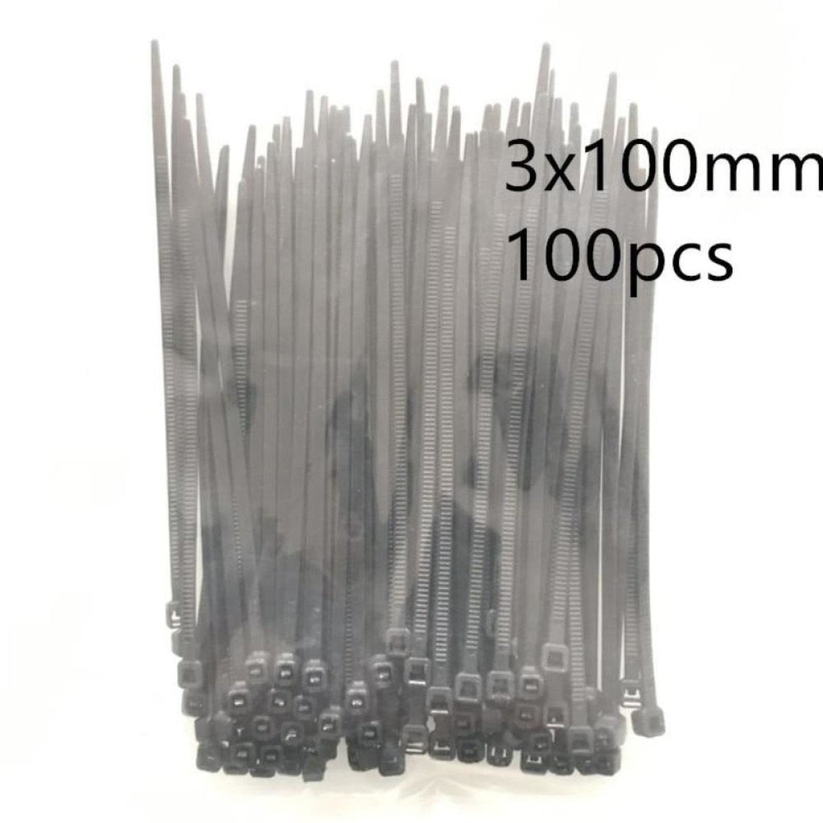 300pcs Nylon Cable Zip Ties 3x100 3x150 4x200mm Black White Mini Tool - White - Asia Sell