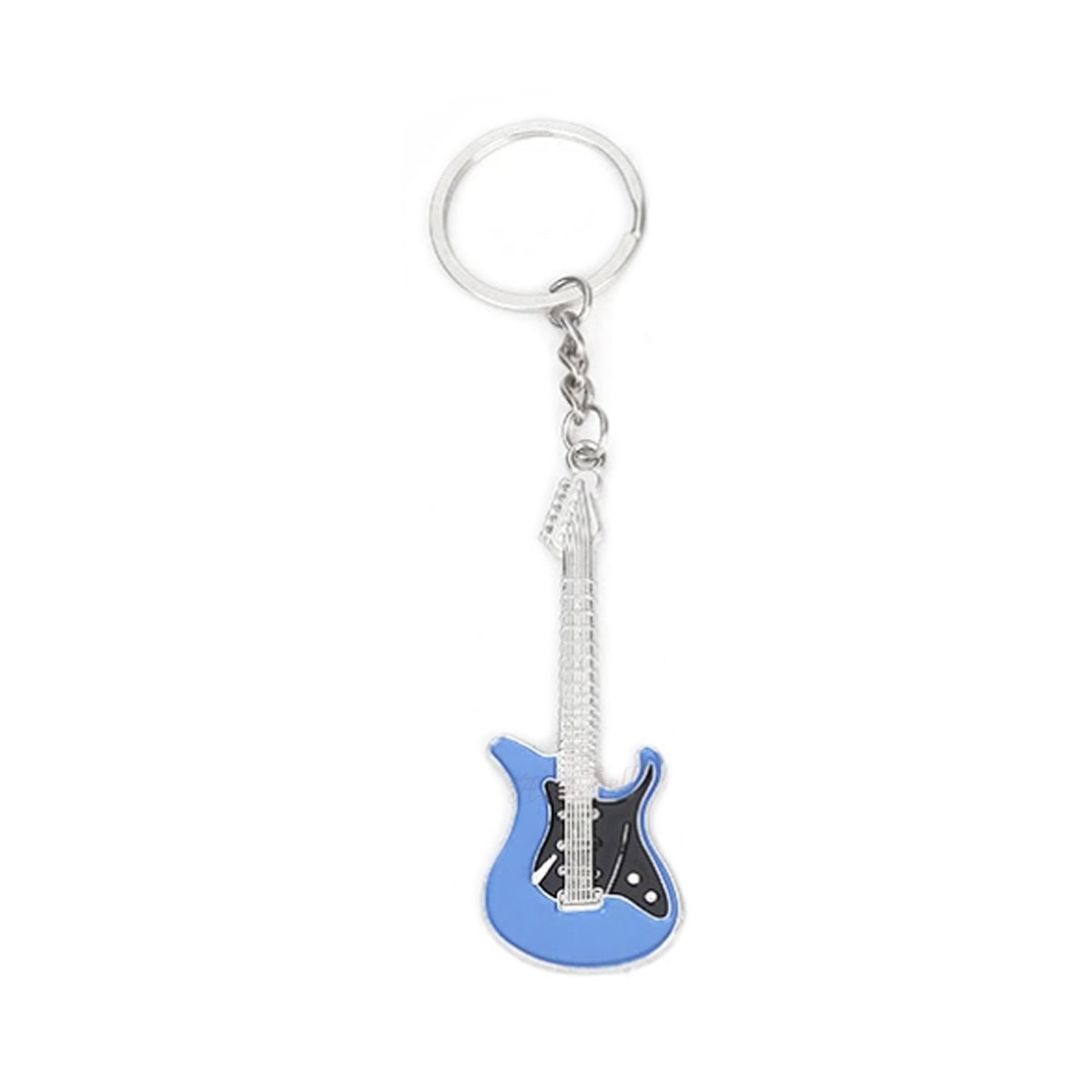 30mm Keyring Guitar Keychain 7.5cm Key Ring Key Chain Bag Accessory Holder Pendant Tag - Blue - Asia Sell