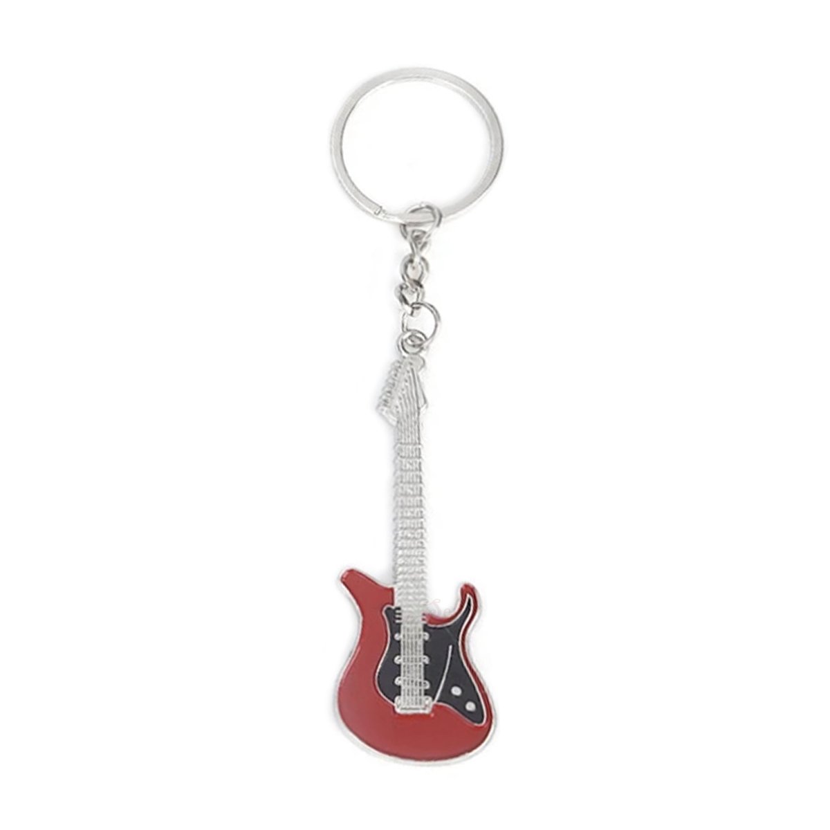 30mm Keyring Guitar Keychain 7.5cm Key Ring Key Chain Bag Accessory Holder Pendant Tag - Red - Asia Sell