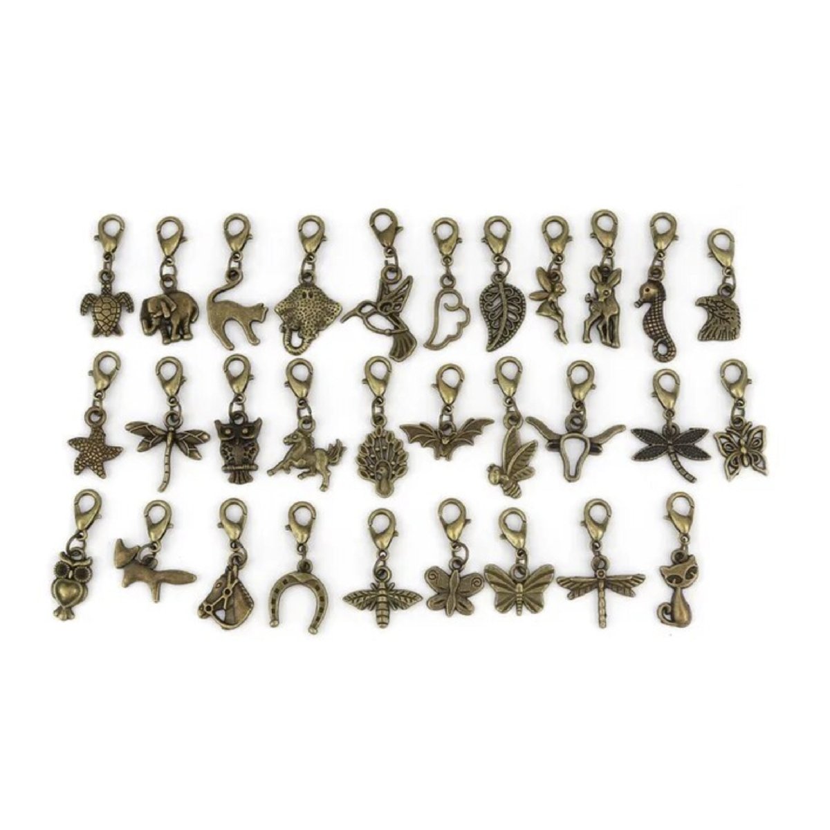 30pcs Crochet Stitch Holders Tool Knitting Stitch Marker Star Animals Knit Keyring Pendant Tag Charm - - Asia Sell