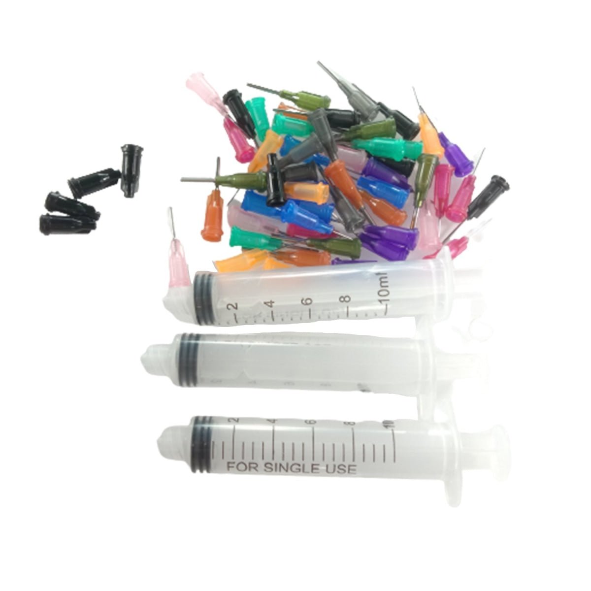 3pcs 10cc Syringe + 50pcs 14G-30G Dispensing Needles Set Liquid Dispenser for SMT SMD PCB Solder Paste Glue - - Asia Sell