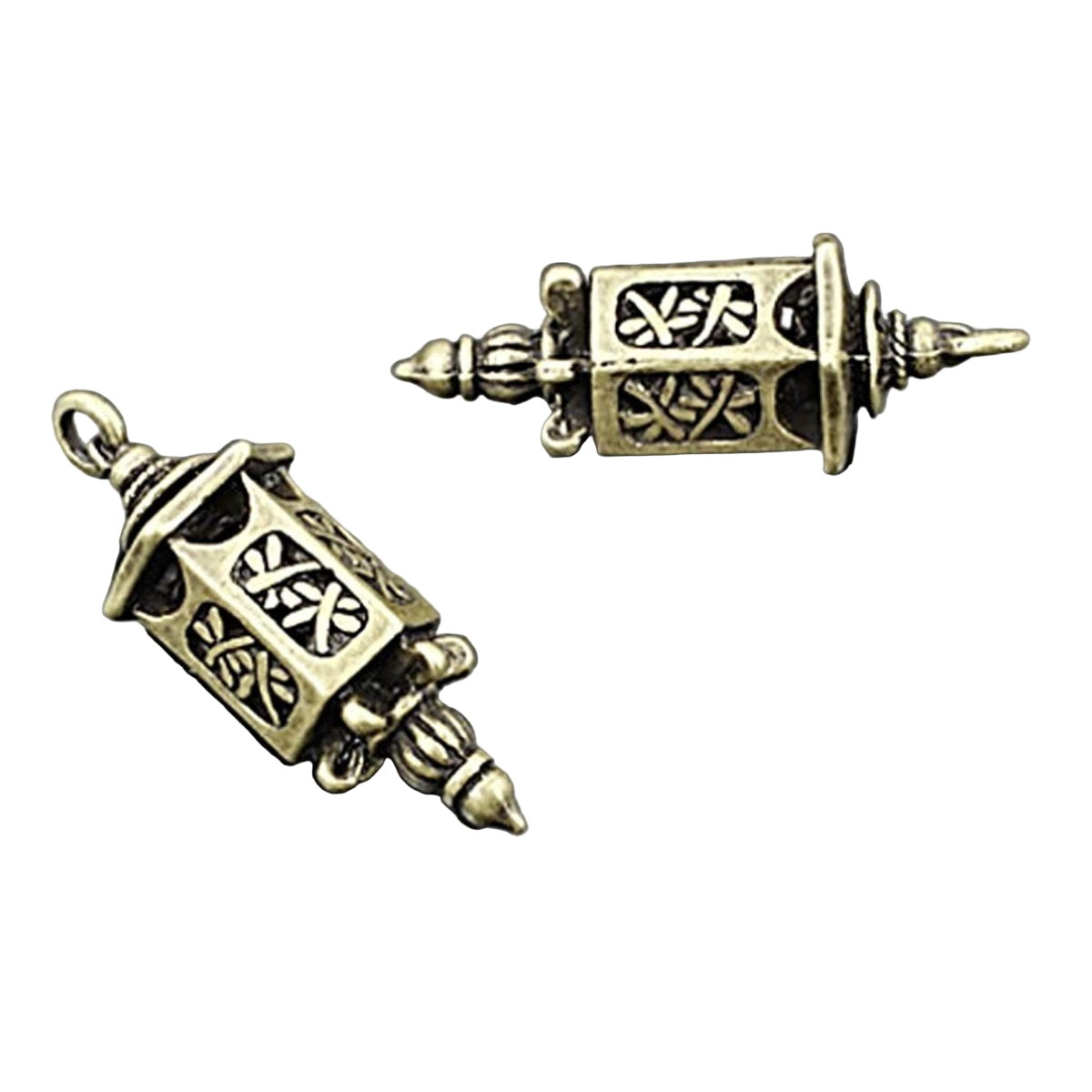 3pcs 35x12mm Antique Bronze Zinc Alloy Lanterns Charms Pendants Jewellery for Necklace Bracelet DIY - - Asia Sell