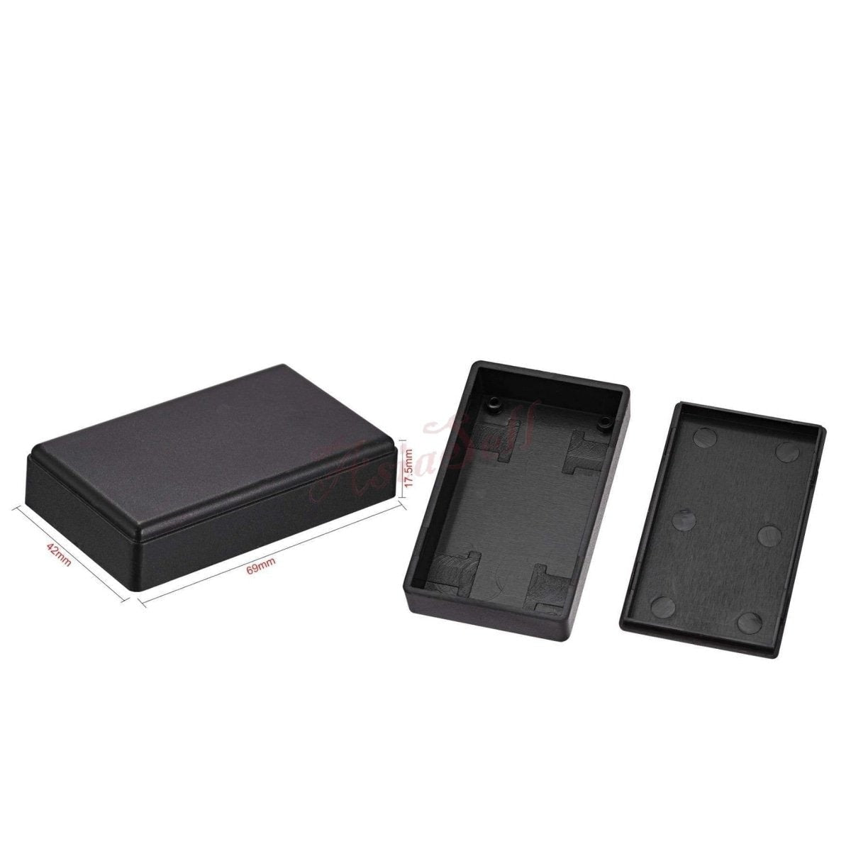 3pcs Black/White Electronic Plastic ABS DIY Project Junction Box Enclosure Case - 69x42x18mm Black - Asia Sell