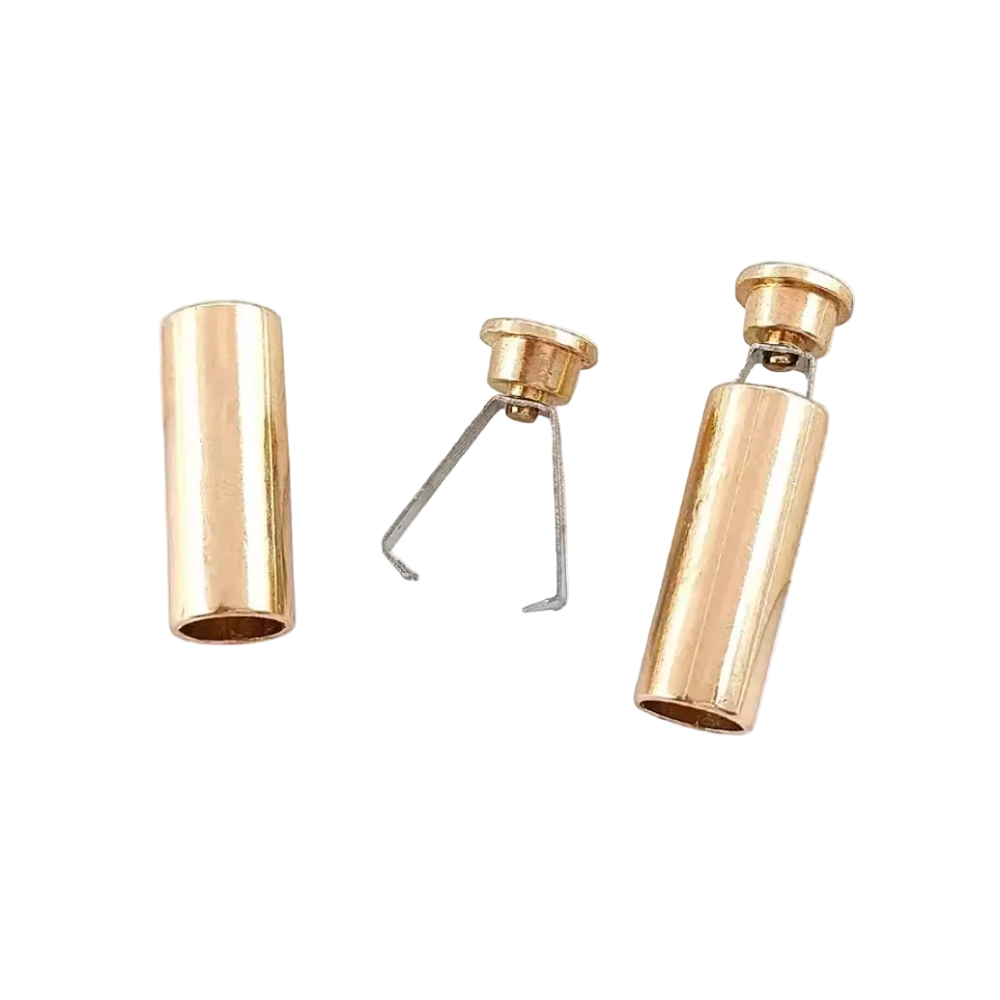 4/8pcs 20x7mm GOLD Metal Cord Lock Toggle Clip Clothing Rope End Bag Hat Clothes Bags Craft