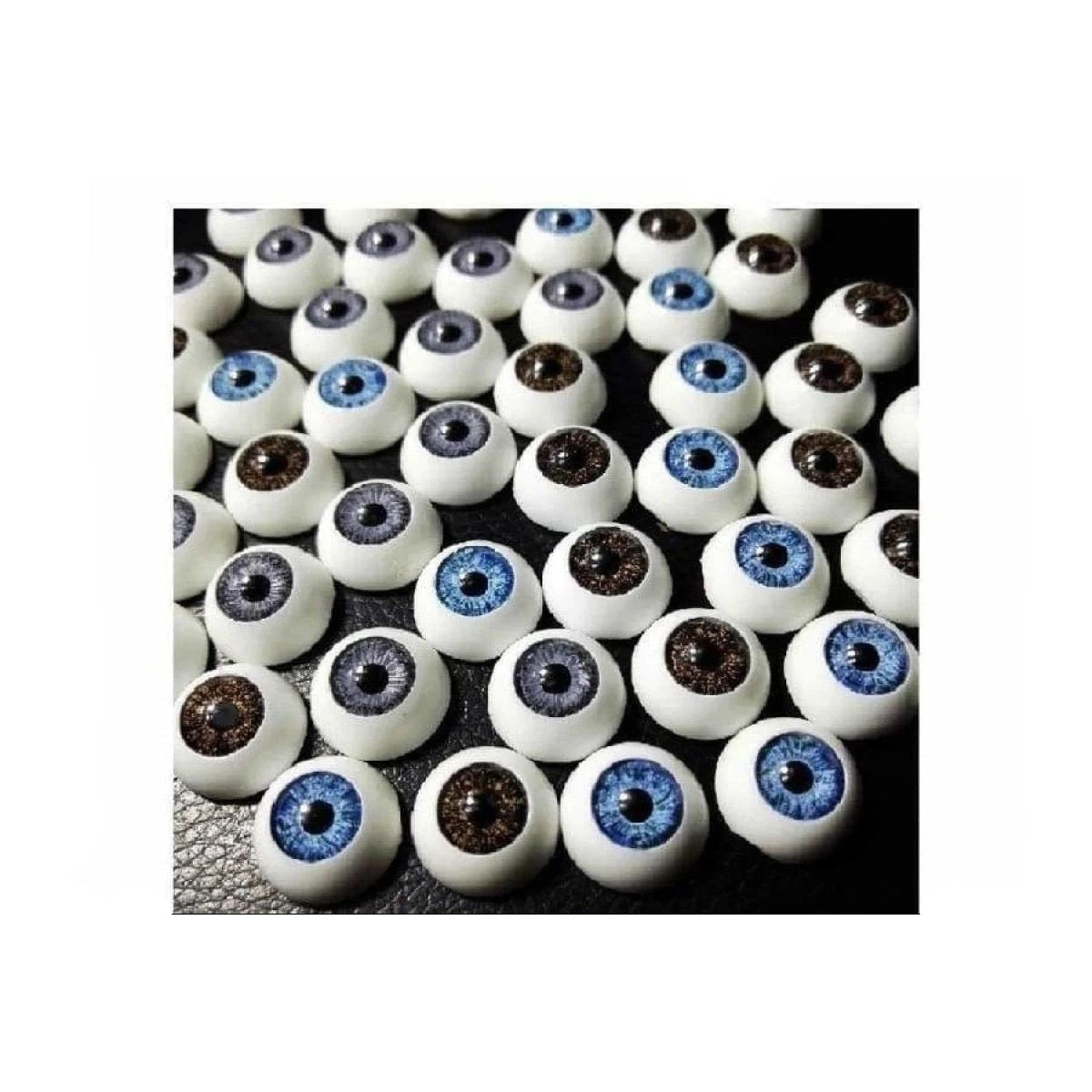 4 Pairs 12mm Doll Eyes GREY Eyeballs Round Plastic Teddy Bear Eye Crafts DIY Half - - Asia Sell