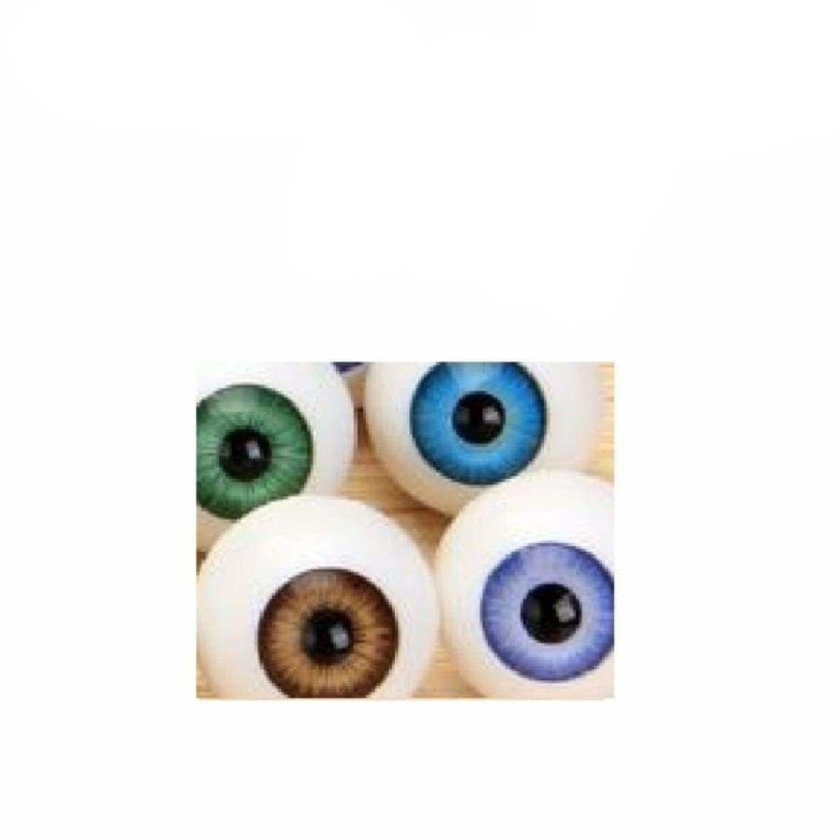 4 Pairs 16mm Doll Eyes BLUE BROWN GREEN GREY Eyeballs Round Plastic Reborn Dolls Full Spherical - - Asia Sell