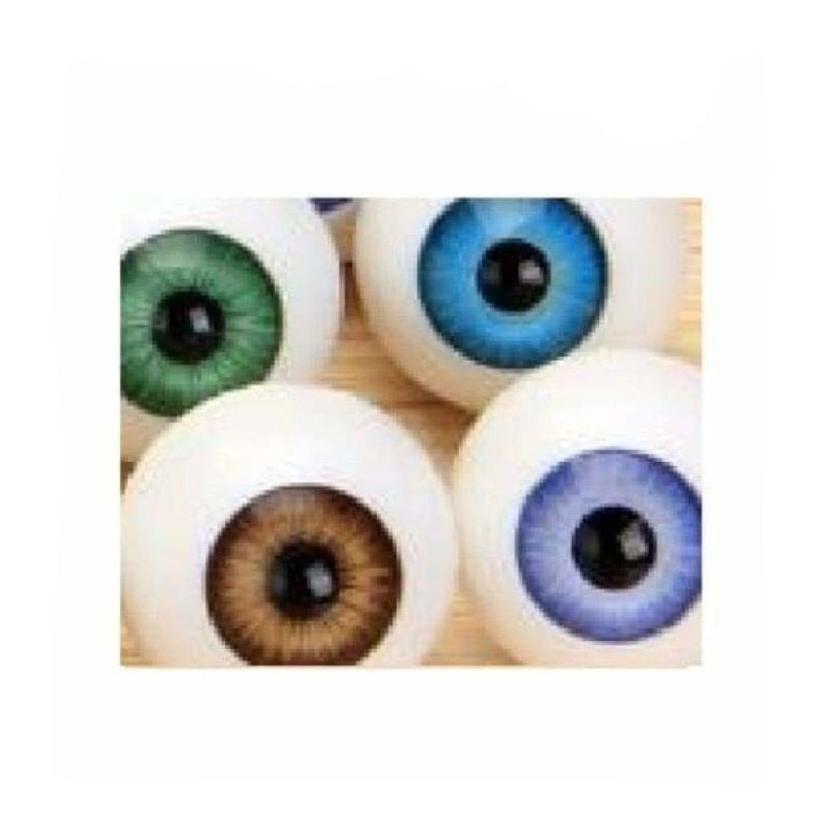 4 Pairs 16mm Doll Eyes BLUE BROWN GREEN GREY Eyeballs Round Plastic Reborn Dolls Full Spherical - - Asia Sell