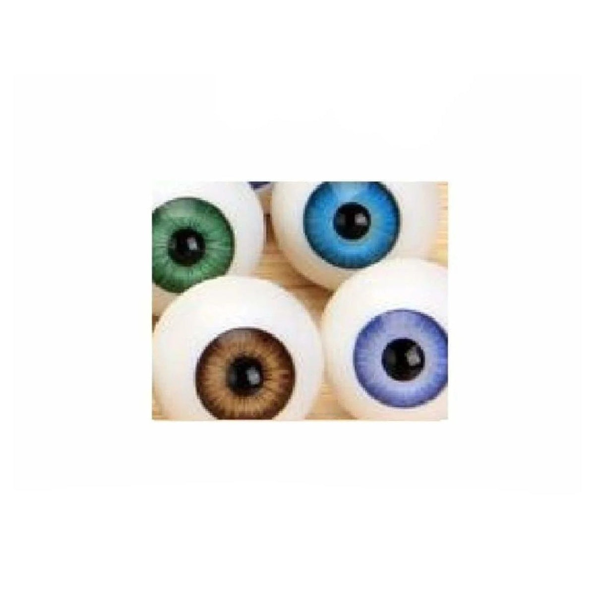 4 Pairs 8mm Doll Eyes Blue Tan Green Grey Eyeballs Round Plastic Bear BROWN Full Spherical - - Asia Sell