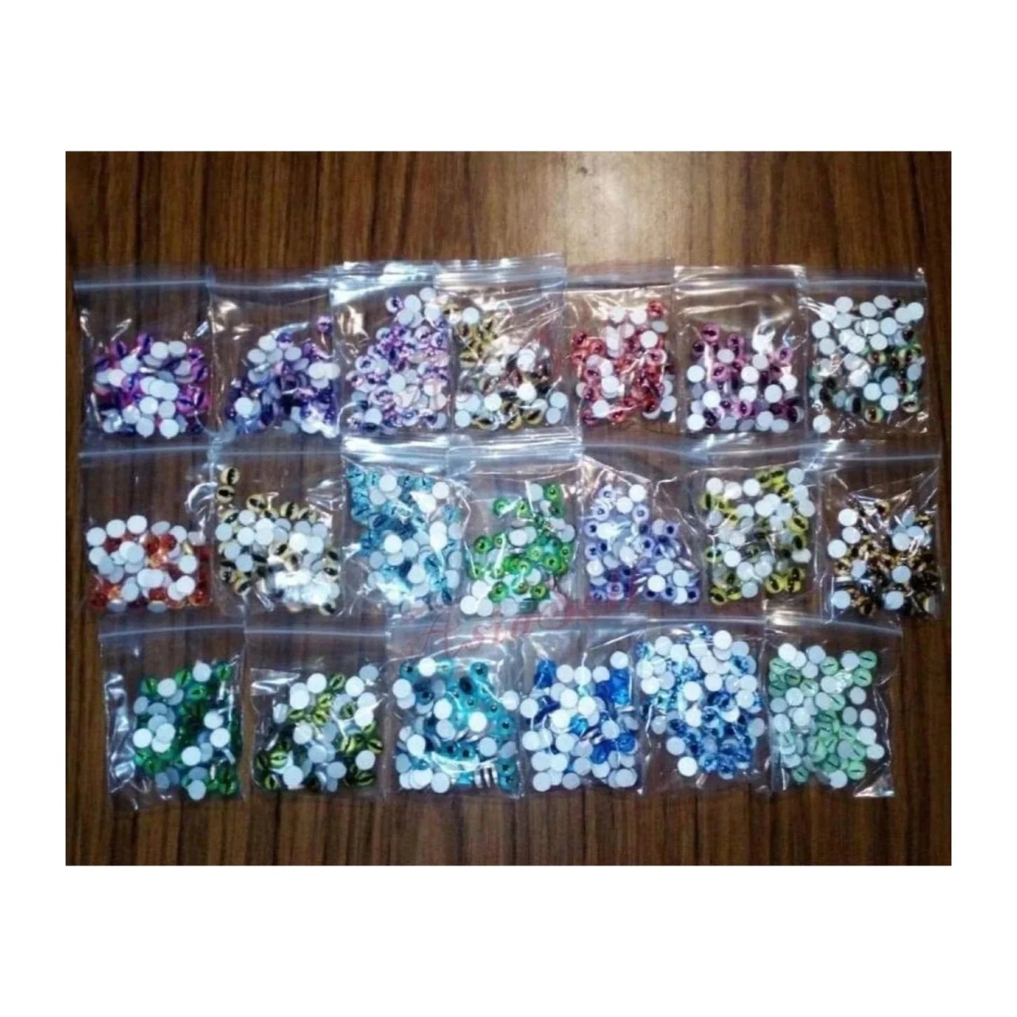 400pcs Round 8mm Glass Doll Eyes Dragon Lizard Frog Eyeballs - - Asia Sell