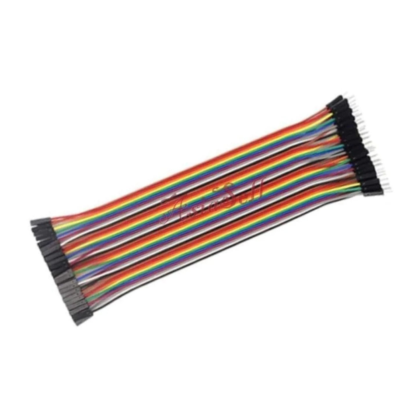 40pcs 10cm 2.54mm Single 1pin Male to Female Jumper Wire Cable Cables M-F - - Asia Sell