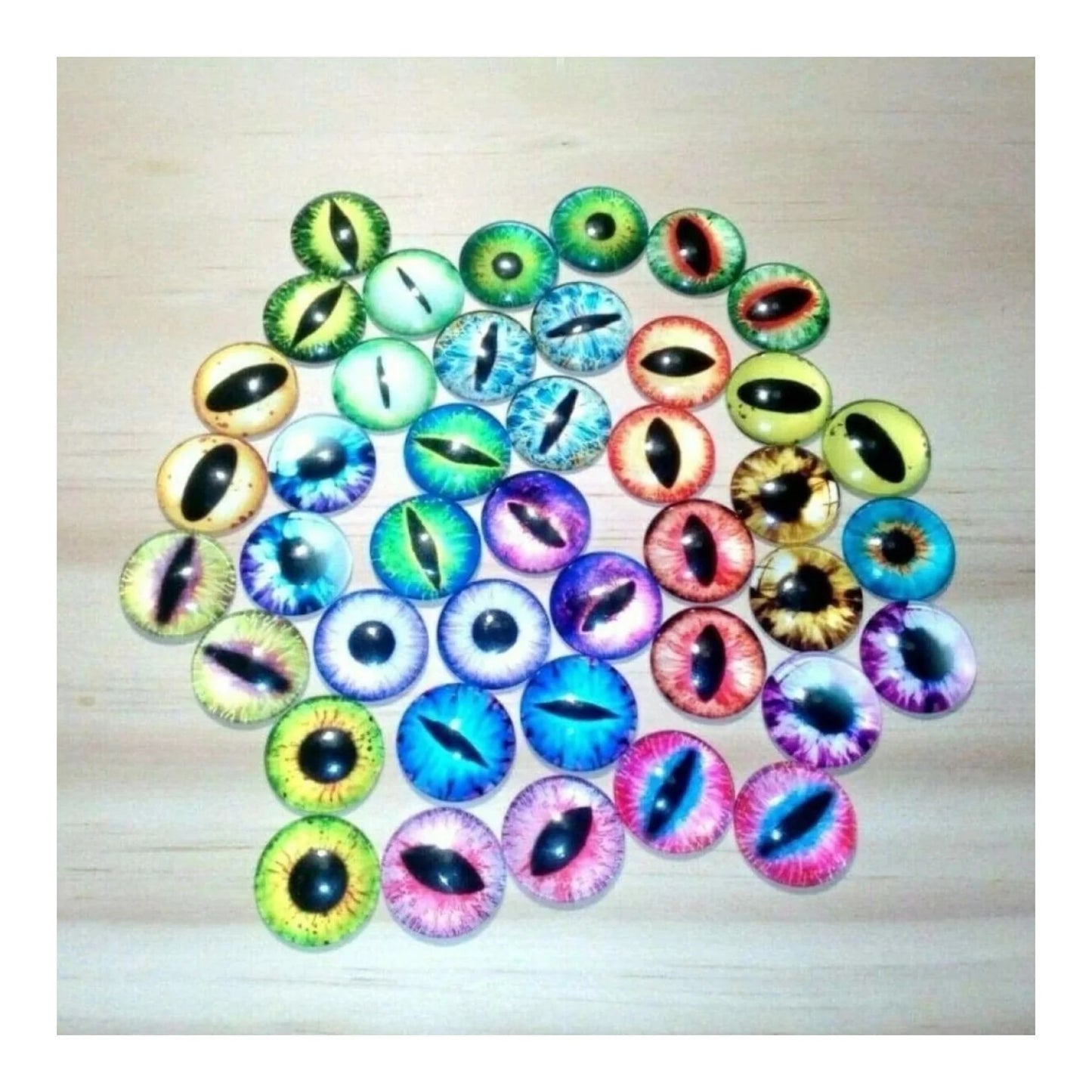 40pcs 18mm Cat Eye Eyeballs Balls Glass Dolls Eyes Cabochon - - Asia Sell