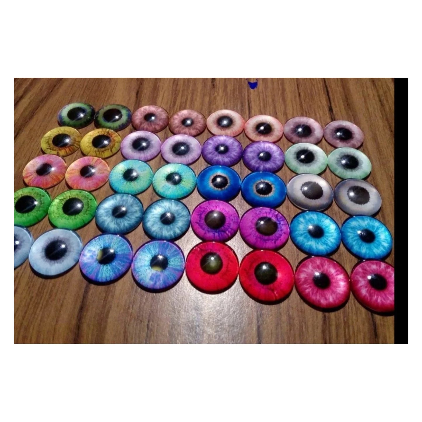 40pcs 20pairs 10mm 12mm 14mm 16mm Round Pupil Eyes Glass Cabochon Eye Dolls Doll - 10mm - Asia Sell