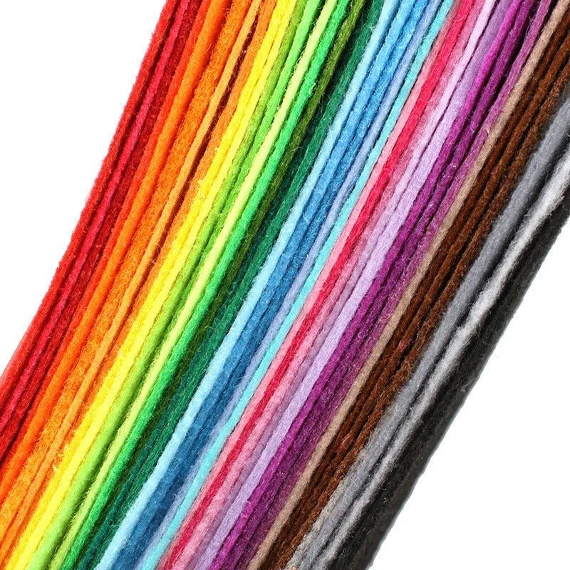 40pcs Felt Square Sheets Nonwoven Needlework Fabric 10x10cm Patchwork Cloth Bundle Scrapbooking Sewing Crafts DIY Quilting Sheet Mixed Colour Shape - - Asia Sell