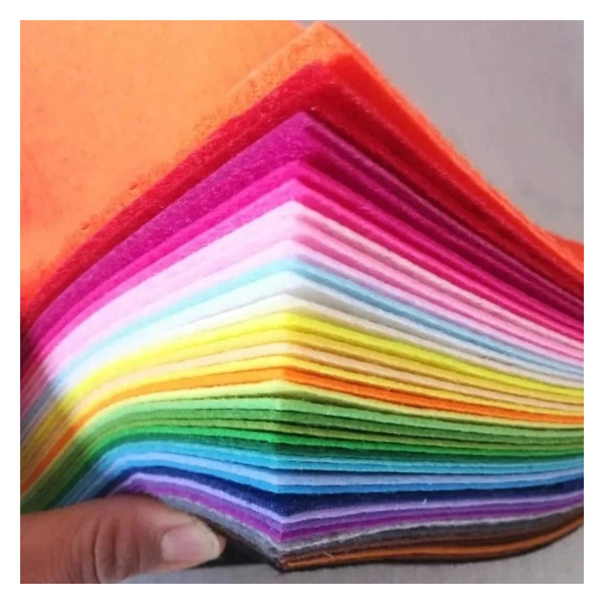 40pcs Felt Square Sheets Nonwoven Needlework Fabric 10x10cm Patchwork Cloth Bundle Scrapbooking Sewing Crafts DIY Quilting Sheet Mixed Colour Shape - - Asia Sell