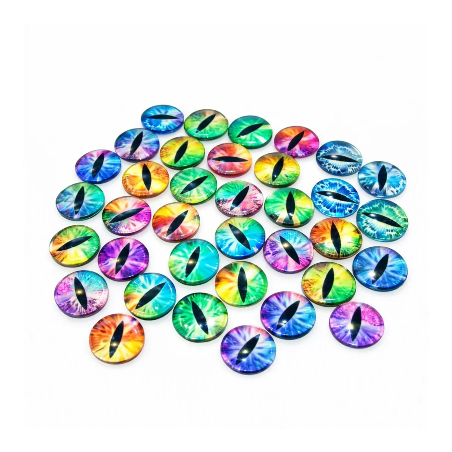 Glass Cat Doll Eyes DIY Crafts Rainbow Tiger Cat Doll Parts 8mm 20mm 25mm 30mm DIY - Asia Sell