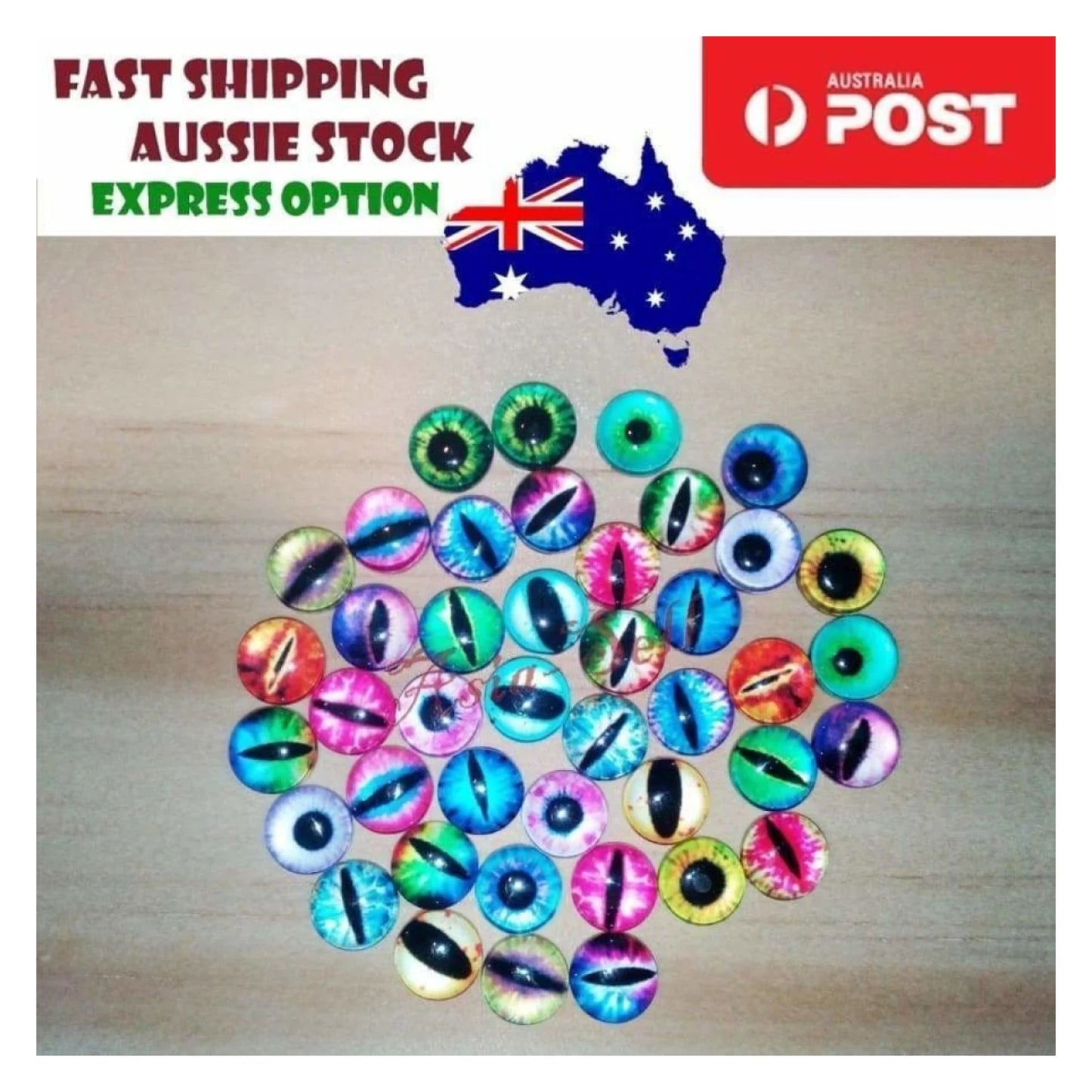 42pcs 8mm Glass Doll Eyes Cat DIY Craft Toy Eye - Asia Sell - - Asia Sell