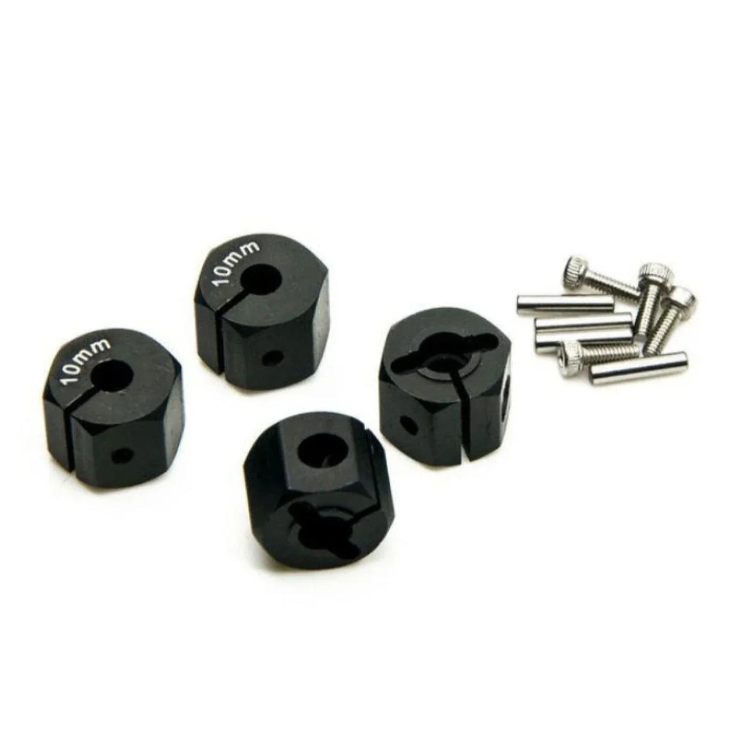 4pcs 10.0mm Black RC Car Wheel Hex Nut 12mm Hub Adaptor 1/10 4WD SCX10 Drive - - Asia Sell