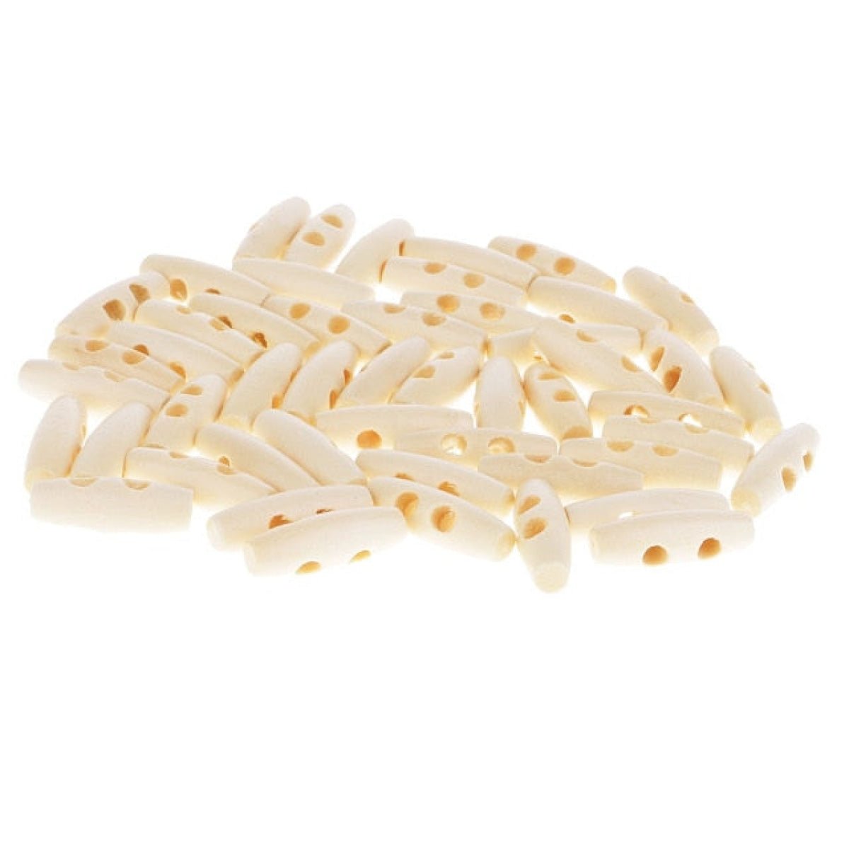 4pcs / 20pcs Wood Sewing Horn Toggle Buttons Hat String Cord Pull Cloth Accessories 2 Holes - 4pcs - Burlywood - Asia Sell