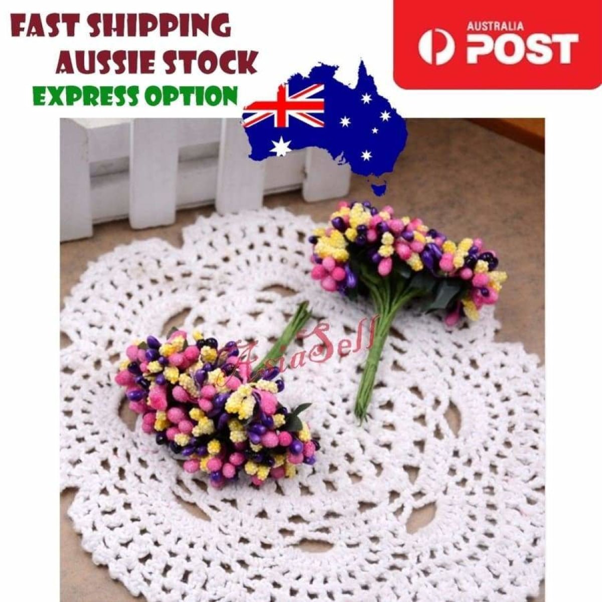 4pcs Artificial Flowers Wedding Mulberry Party Stamen Leaves Stamen Flower - 1 - Asia Sell