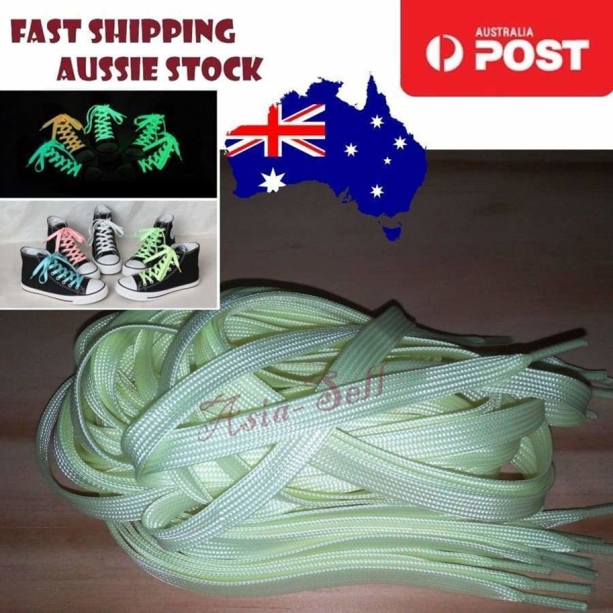 4pcs YELLOW 80cm 32" Glow In The Dark Shoelaces Sports Sneaker Shoe Laces Fast - - Asia Sell