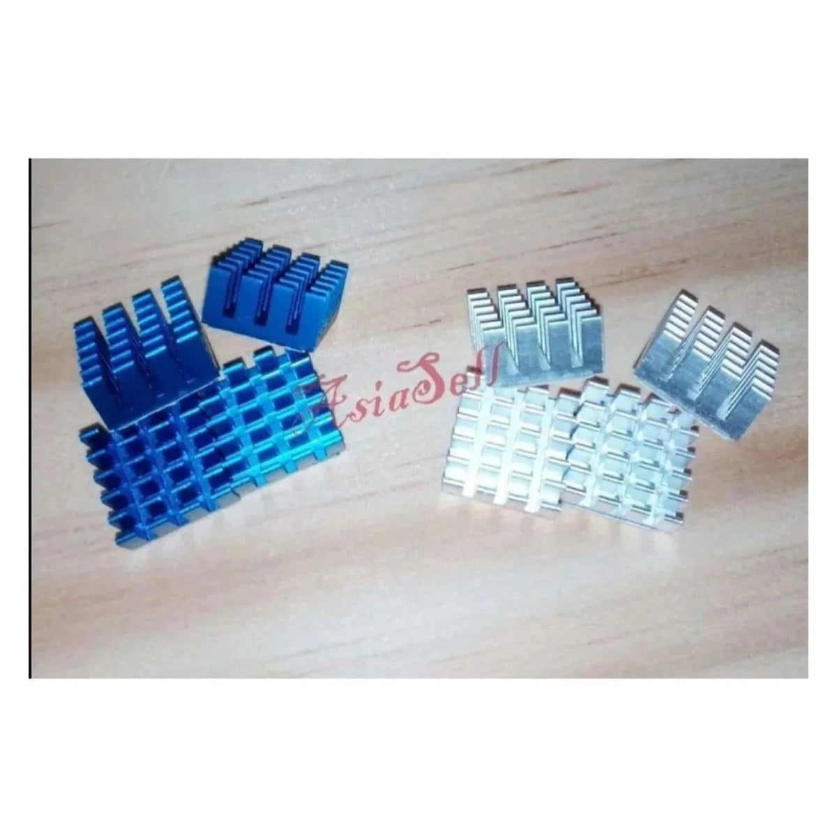 4x Heatsinks 15x15x8mm Blue Aluminium VGA Memory Heat Sink Motherboard RAM - Grey - Asia Sell