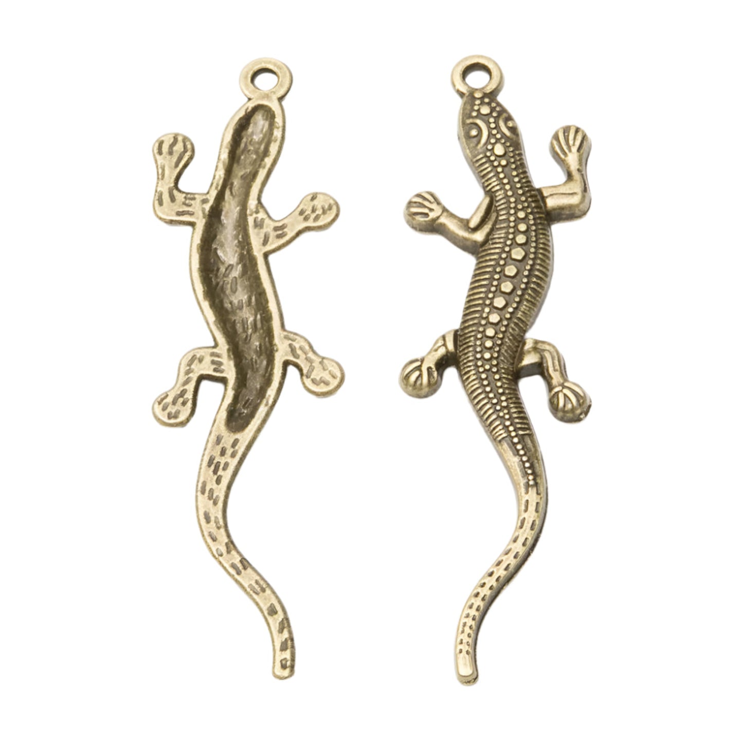 5-20pcs Gecko Vintage Zinc Alloy Charm Metal Pendant 56mm DIY | Bronze | Asia Sell