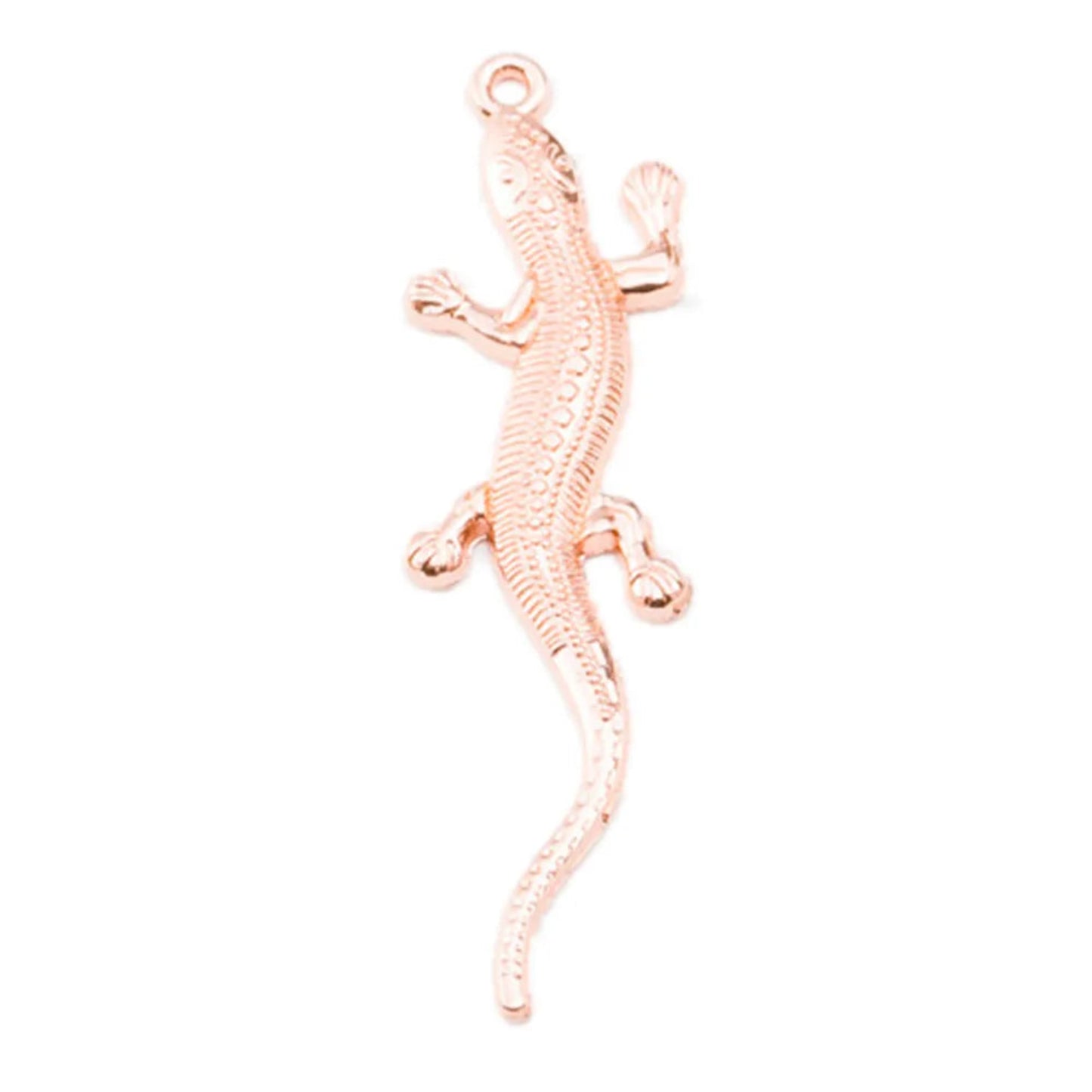 5-20pcs Gecko Vintage Zinc Alloy Charm Metal Pendant 56mm DIY | Rose Gold | Asia Sell