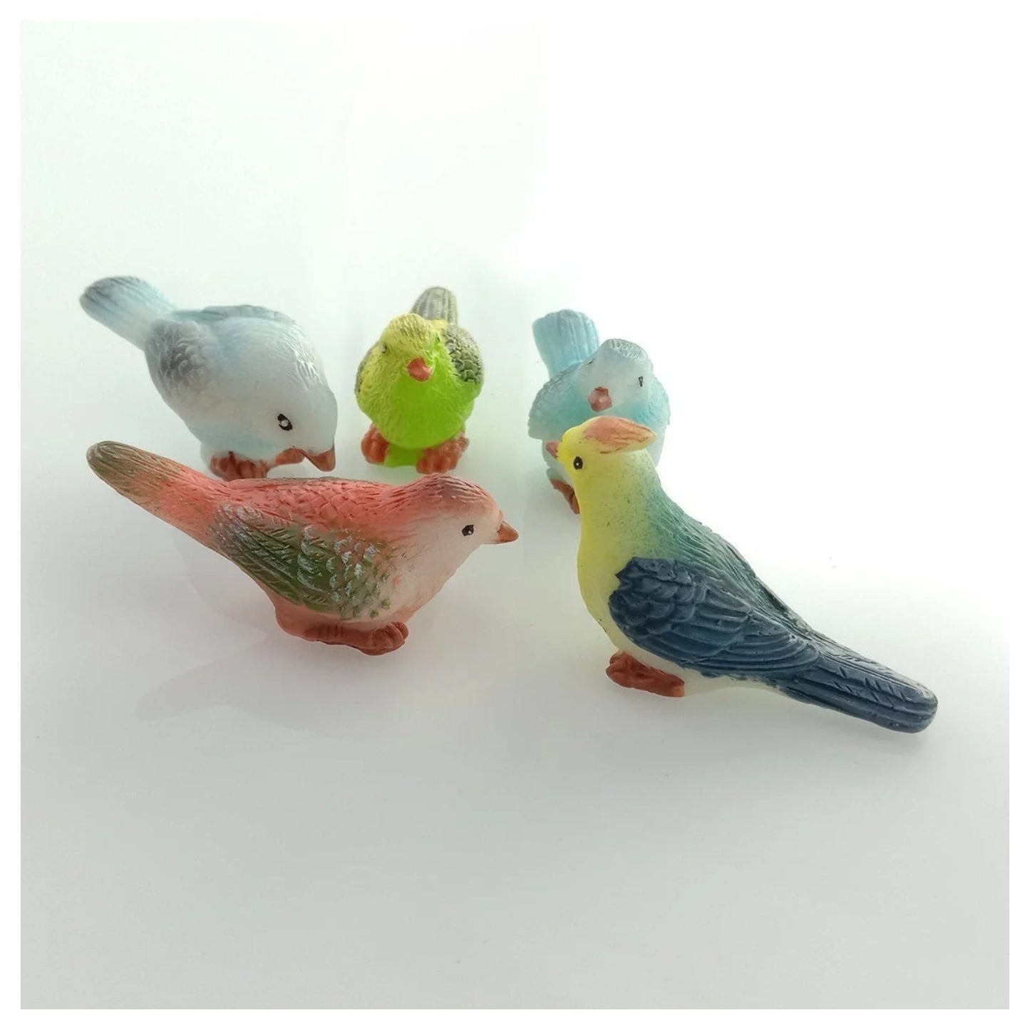 5 Birds Resin Parrot Bird Nest Figurine Animal Model Home Decorations Miniature Fairy Garden Bonsai Modern Decor Craft - - Asia Sell