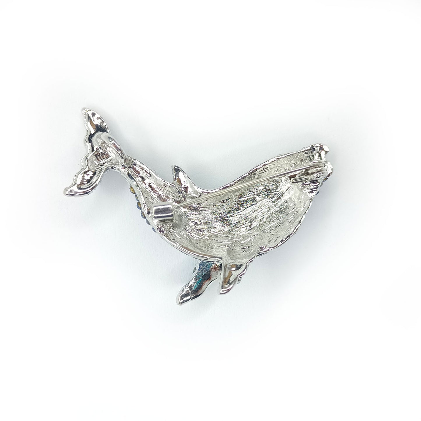 5.5cm Fashion Vintage Whale Brooch Pin Backed Black Dolphin Pendant Brooch Crystal Rhinestone 5.5cm