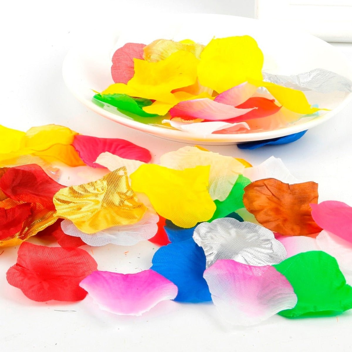 500pcs Rose Petals Flower Artificial Flowers Table Confetti Home Wedding Decorations - Blue and White - Asia Sell