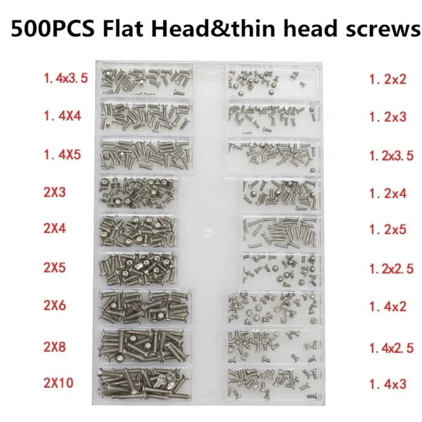 500pcs 18 Types Mini Screw Nuts DIY Kit Laptop Computer Assemble Repair Screws Fastener Set For Repairing Sunglass Phone 1 | Asia Sell