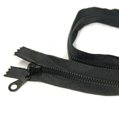 50cm Plastic Zipper Black White Open-Ended Zip Sportwear Bags Sewing - Black - - Asia Sell