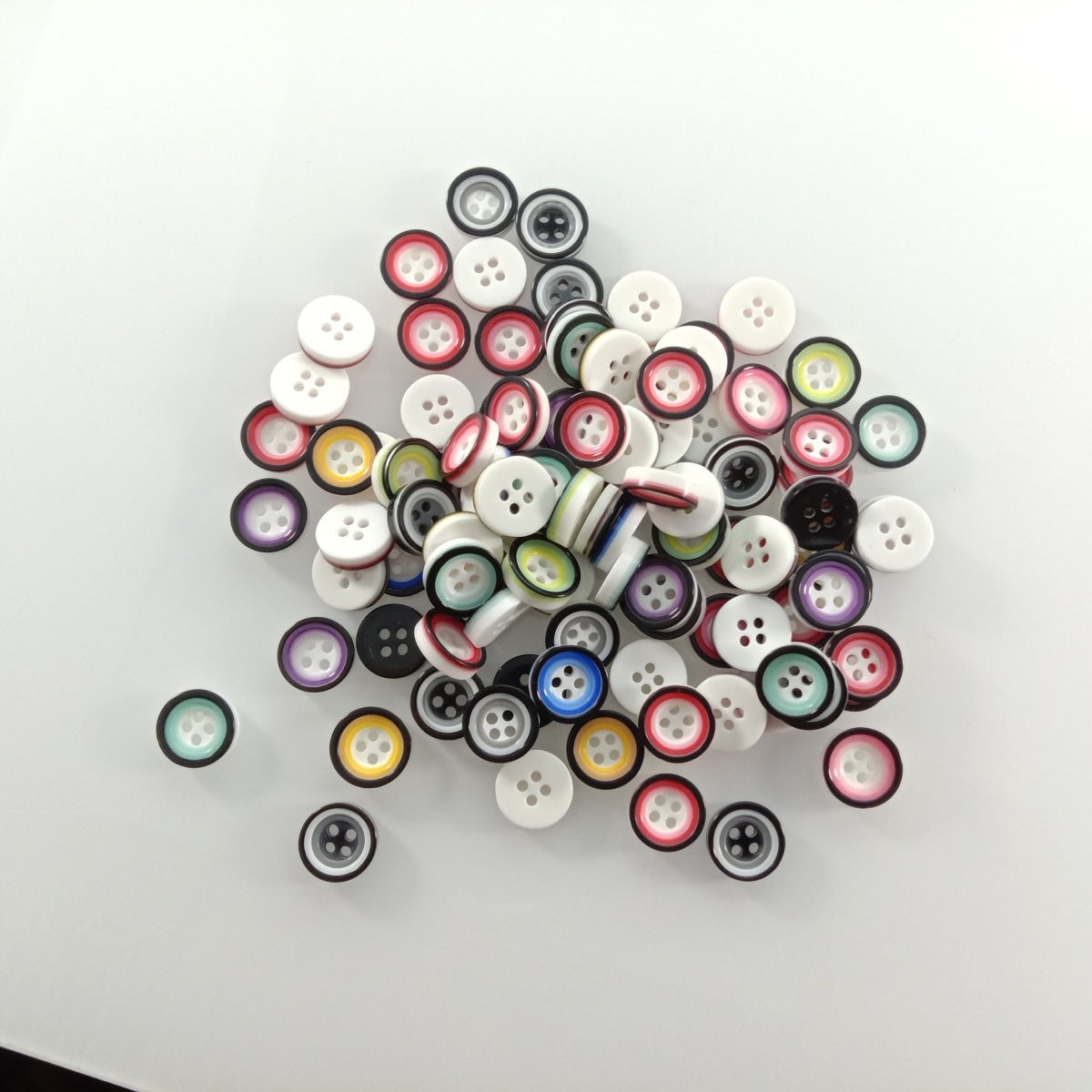 50pcs 12mm 4 Holes Flatback Resin Buttons Shirt Apparel Sewing Accessories DIY Scrapbooking Crafts - - Asia Sell