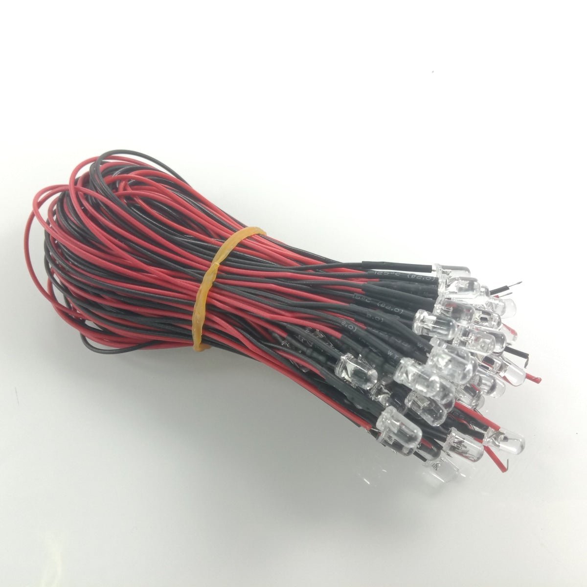 50pcs 12V 5mm Wired LED White Blue Green UV Red Yellow Pink RGB 8000MCD LED - UV - Asia Sell