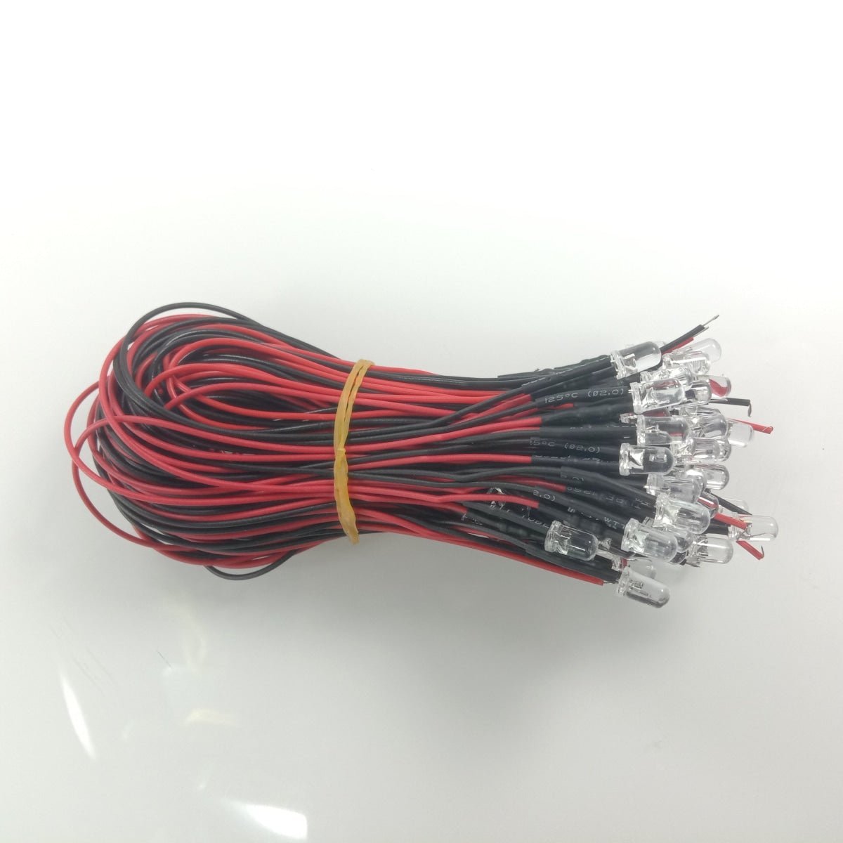 50pcs 12V 5mm Wired LED White Blue Green UV Red Yellow Pink RGB 8000MCD LED - UV - Asia Sell