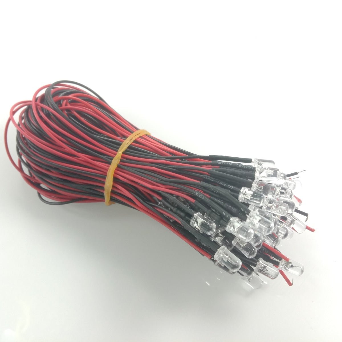 50pcs 12V 5mm Wired LED White Blue Green UV Red Yellow Pink RGB 8000MCD LED - UV - Asia Sell