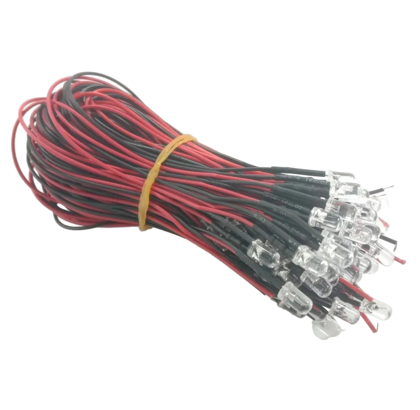 50pcs 12V 5mm Wired LED White Blue Green UV Red Yellow Pink RGB 8000MCD LED - UV - Asia Sell