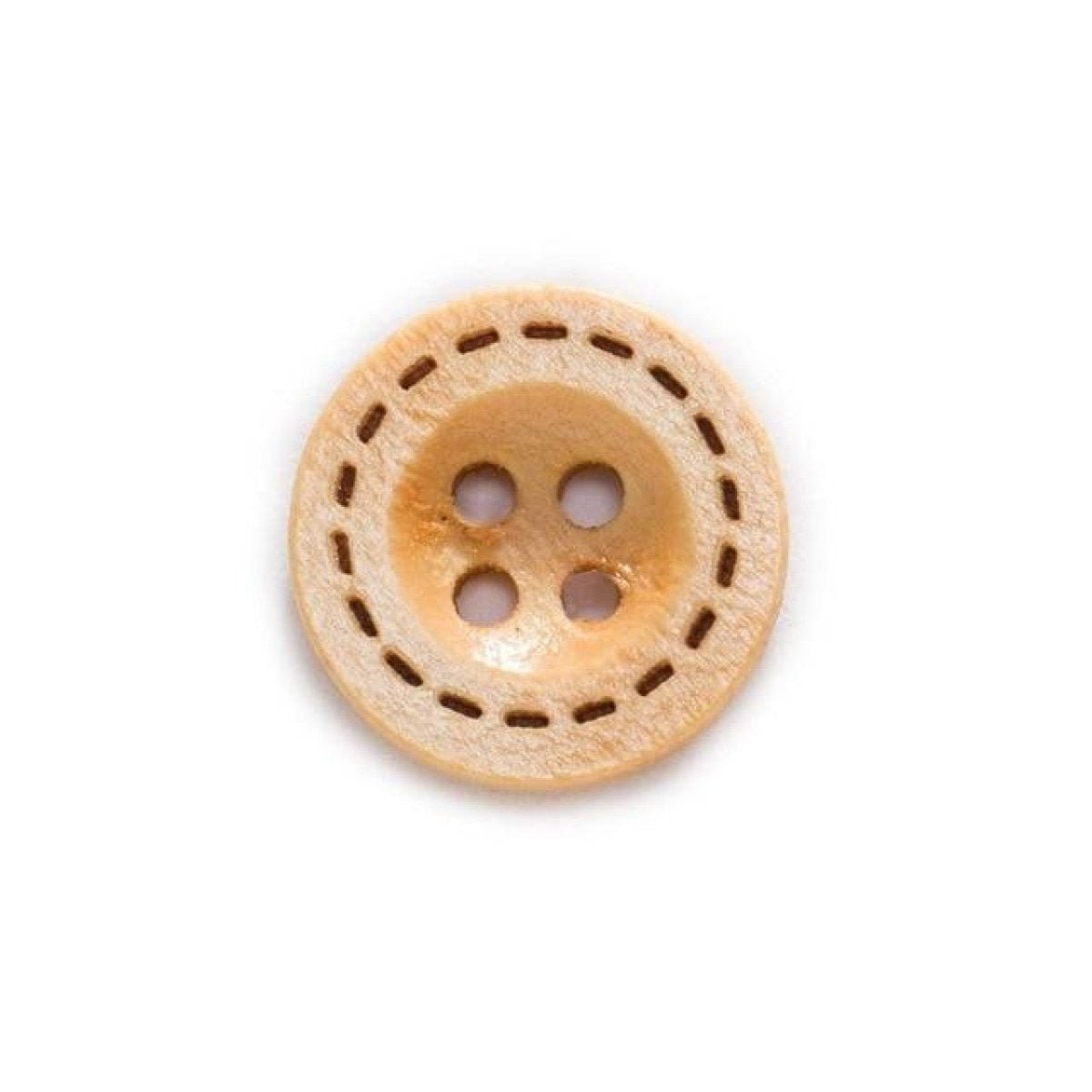 50pcs 13mm-18mm 4 Hole Wooden Buttons for Sewing Clothing Jacket Blazer Sweaters - Light Brown 15mm - Asia Sell