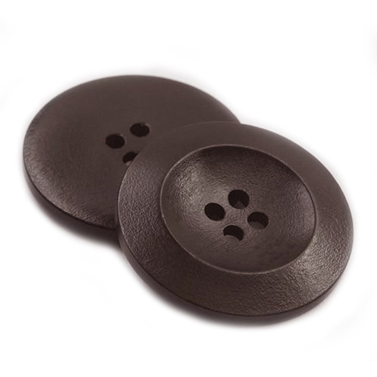 50pcs 15mm 20mm 25mm 30mm 35mm 4 Hole Wooden Buttons Sewing Round Wood Button For Clothes Coat Handmade - 30mm Very Dark Coffee / Black - Asia Sell