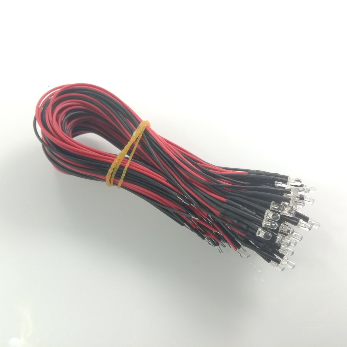 50pcs 3mm 12V Wired LEDs White Blue Green UV Red Yellow Pink Cables Orange LED - UV - Asia Sell