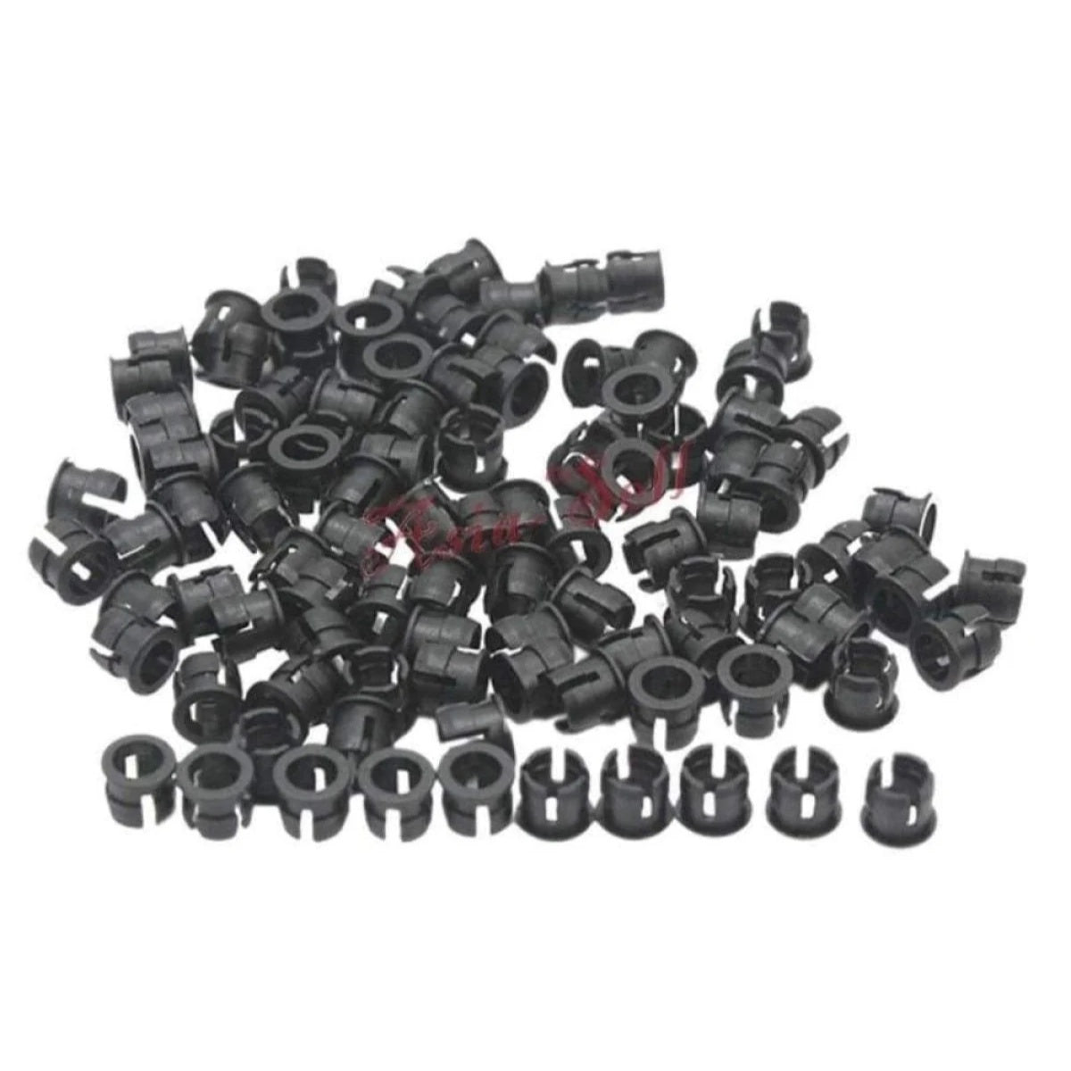 50pcs 3mm Black Plastic LED Holder Bezel Surround Cup Case Mounting - - Asia Sell