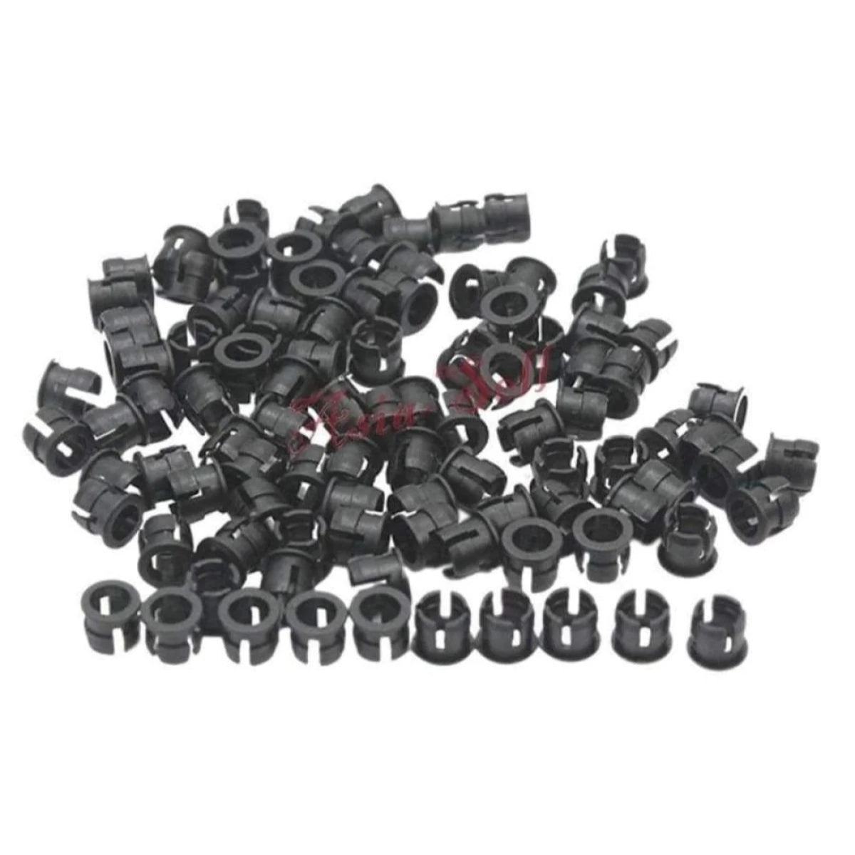 50pcs 5mm Black Plastic LED Holder Bezel Surround Cup Case Mounting - - Asia Sell