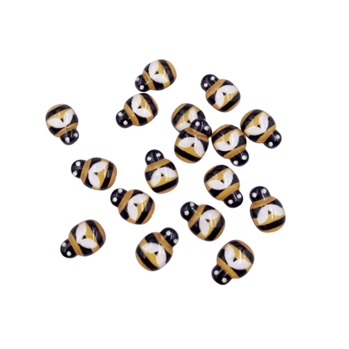 50pcs Bee Resin Flat Back Mini DIY Crafts Home Bathroom Wall Decorations Resin Shape - - Asia Sell