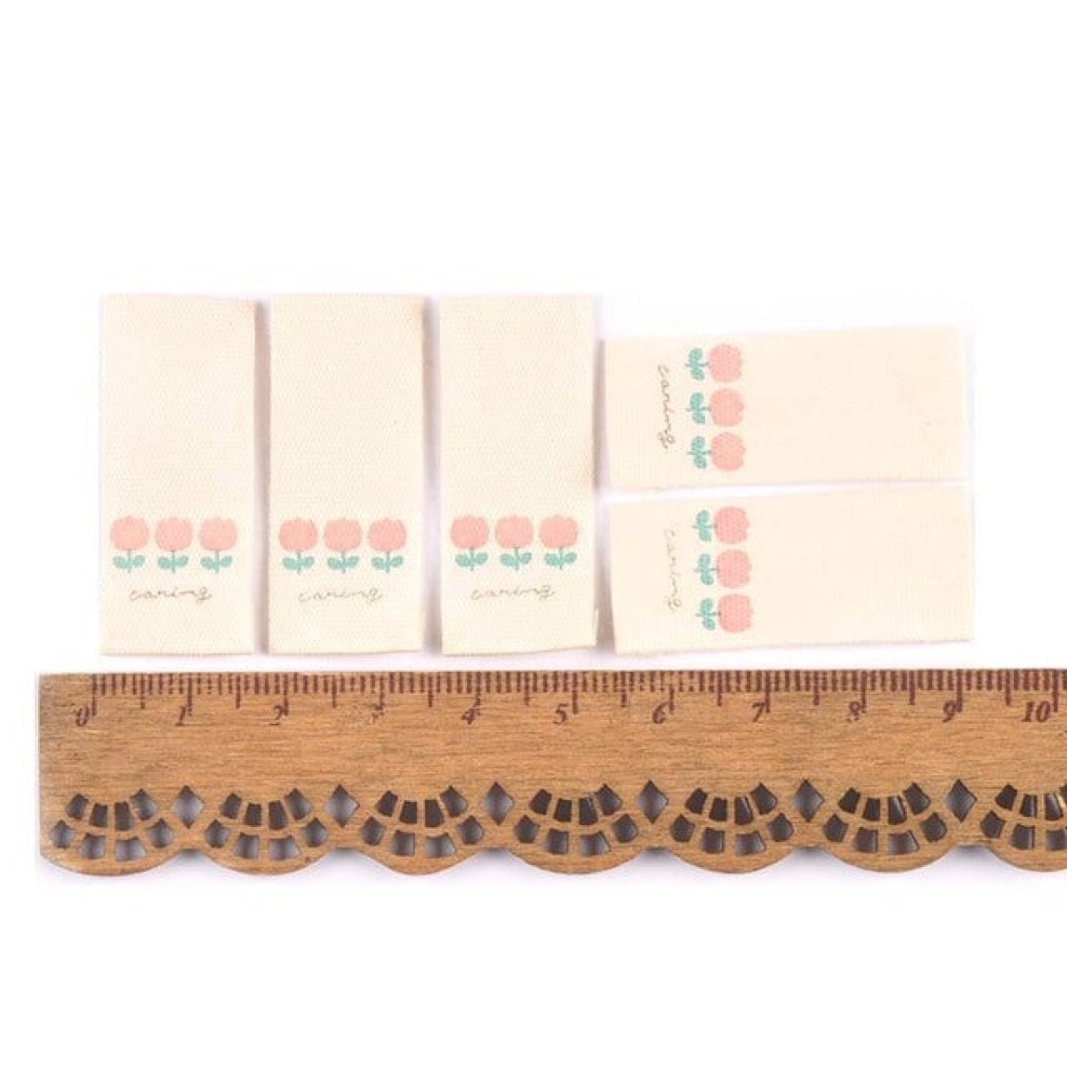 50pcs Handmade Printed Washable Clothing Labels Fabric Cloth For Sewing Accessories Care Bags Clothes Tag Handmade Crafts Supplies - Mixed - Asia Sell