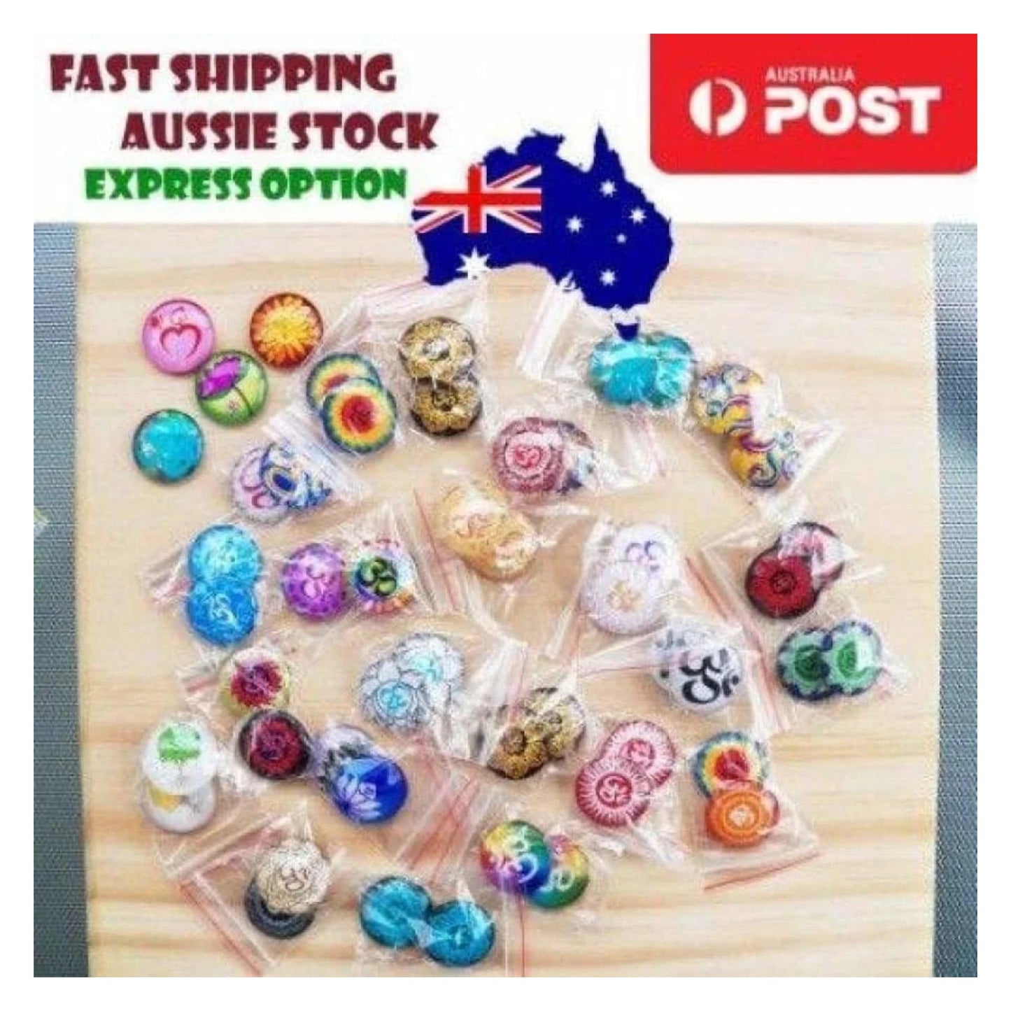 50pcs Om Mandala Psychedelic Glass Cabochon 25mm DIY Bracelet Necklace Earrings - - Asia Sell