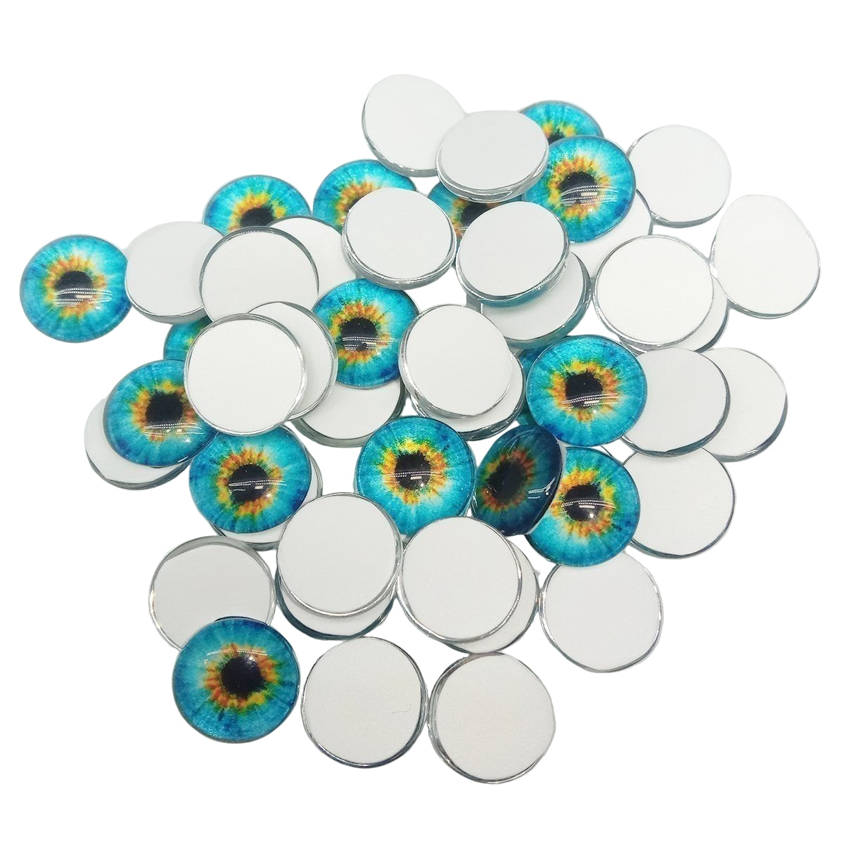 50pcs Round 8mm Glass Eyes Dragon Lizard Frog Eyeballs Model T - Asia Sell